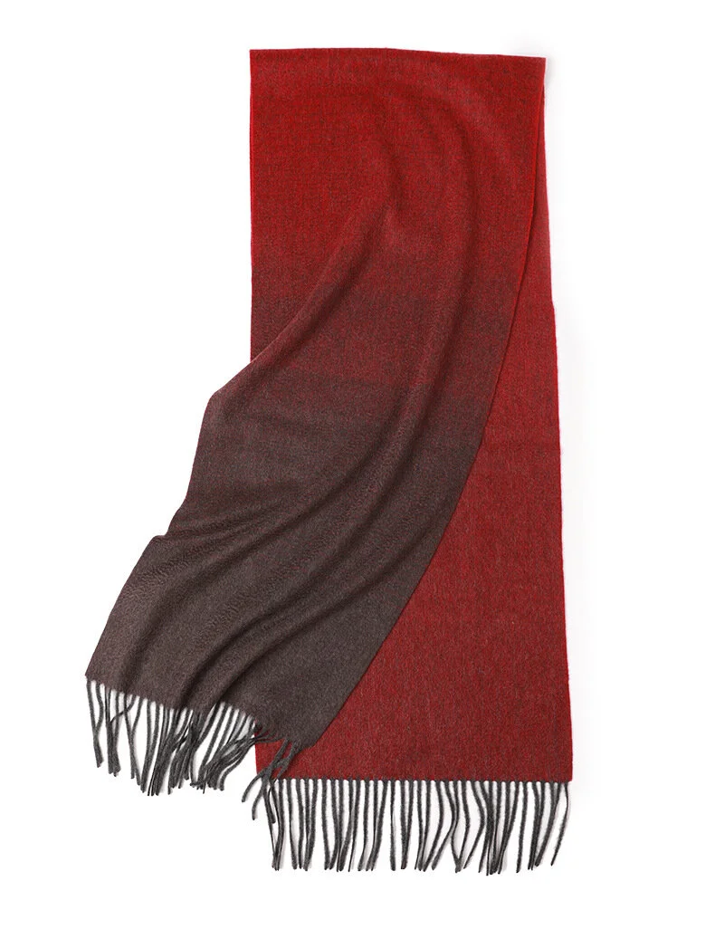 Organic Cashmere Gradient Scarf Winter Scarf Women Men Scarf